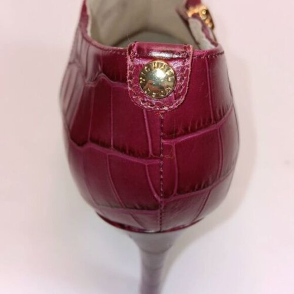 Michael Kors Merlot Sammy Bootie Size 7M Suede Leather High Heel Side Zip NEW - Picture 7 of 15